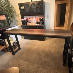 Black And Brown Table Or Desk