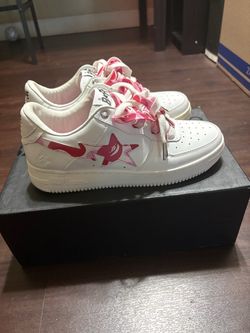 Bathing Ape Bapesta shoes pink camo