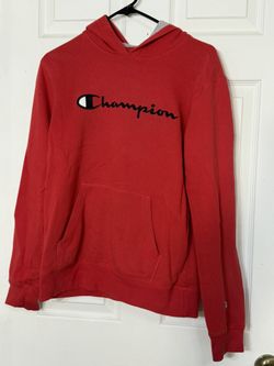 Champion Hoodie – Size XL (Red with Grey Inside Hood) 