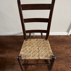 Antique Rocking Chair Ladder Back Splint Woven Seat Hickory
