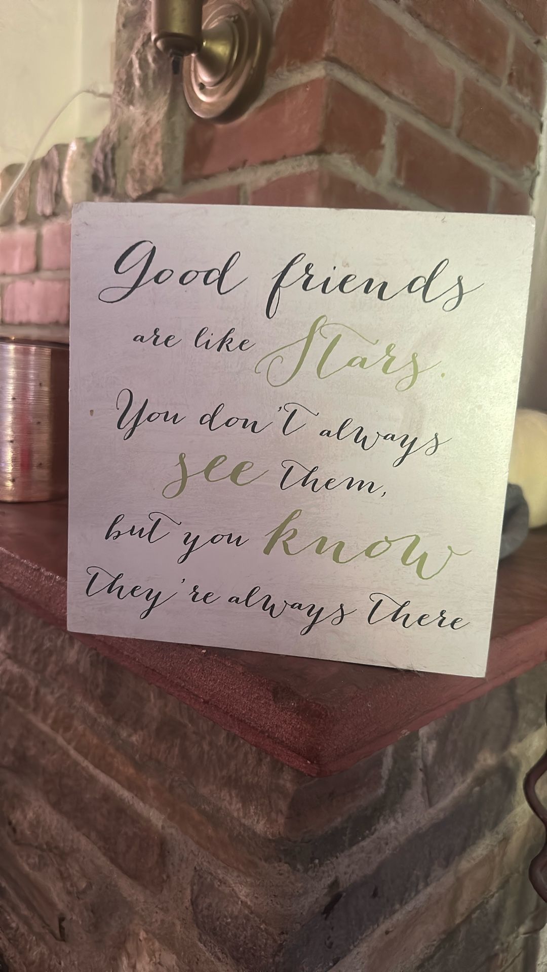 Wall Decor “good friends are like stars”