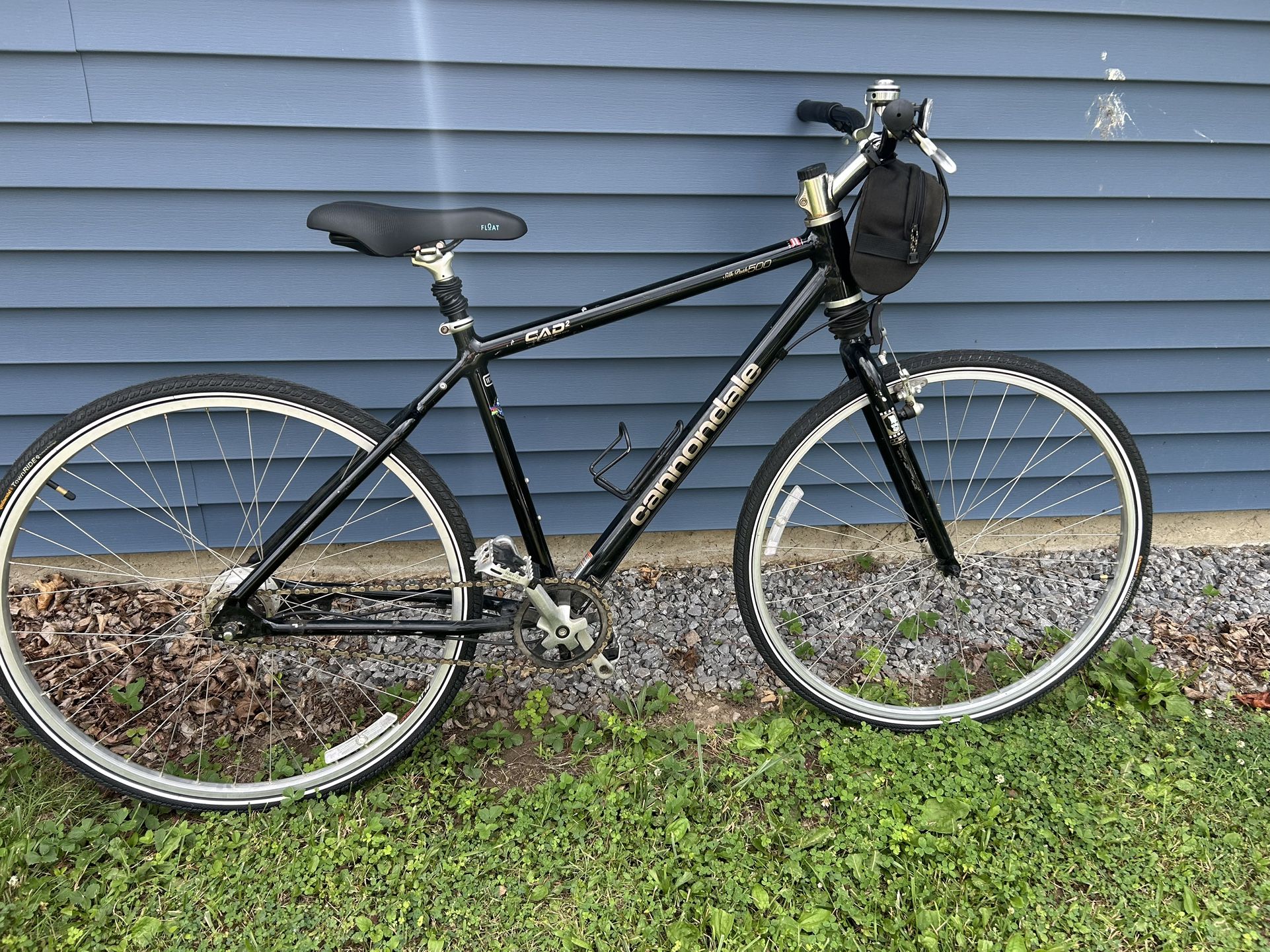 Mens Tall Frame Hybrid Bicycle 28” Wheel Cannondale Cad2 Front And Seat Post Suspension 7 Sp Ready To Ride