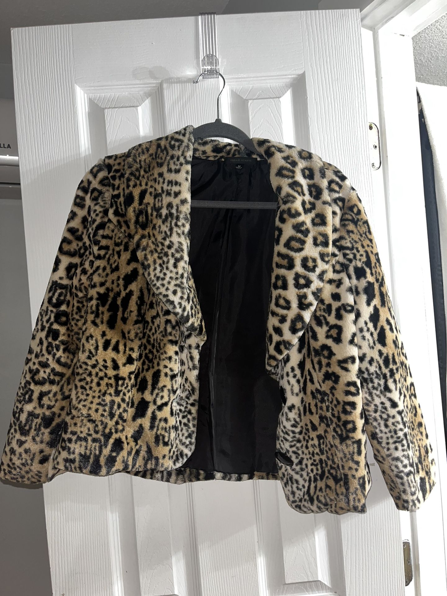 cheetah print puffer jacket