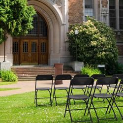 Bonnlo Folding Chairs Set of 10, Black Plastic Chair Sturdy Seat with Metal Frame, Perfect for Party, Event, Wedding, Birthday, Office, Outside Entert