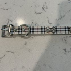 Plaid Bling Dog Collar