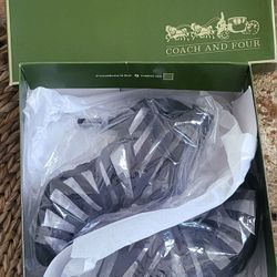 Coach and Four Black Heeled Strappy Sandals