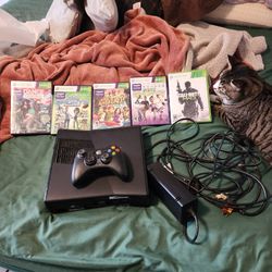 Xbox S 360 With Controller And 6 Games  
