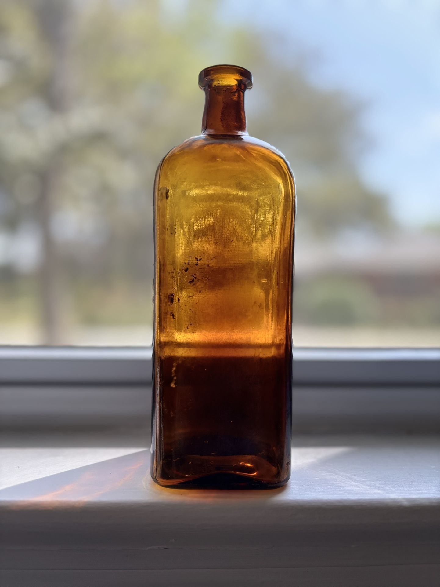 Large Amber Medicine Bottle 1920s