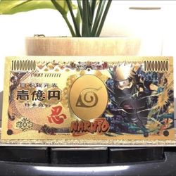 Kakashi (Naruto) 24k Gold Plated Banknote