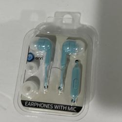 ONN Wired Ear Buds Blue Brand New