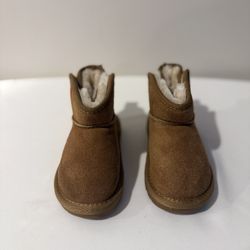 HOBIBEAR Toddler Snow Boots Winter Ankle Boots for Boys and Girls with Warm Faux Fur Lining Size: 24