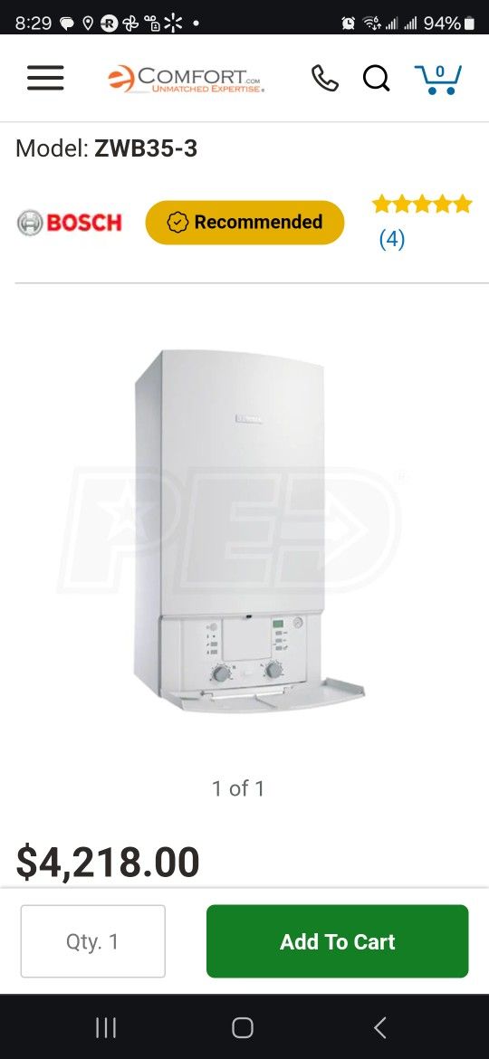 Bosch Boiler & water heater combi