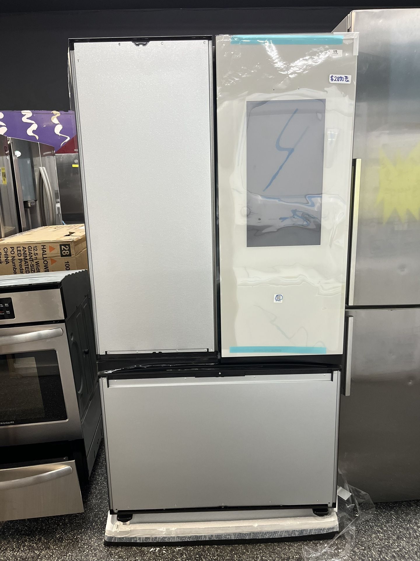 Samsung French Door Bespoke Family Hub Smart Fridge White 30 Cu Ft