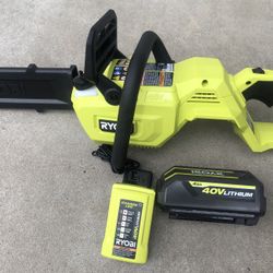 RYOBI 40V HP Brushless 14 in. Battery Chainsaw/pole Saw With 4.0 Ah Battery And Charger