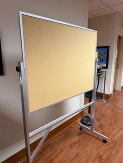 Mobile Cork Bulletin Board on Wheels
