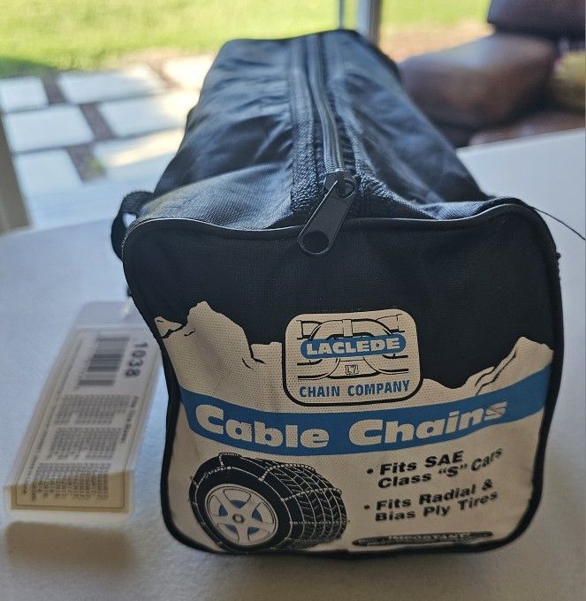 NEW LACLEDE Passenger Car Tire Cable Chains-Fits Class "S" cars-Snap-Lock-#1038