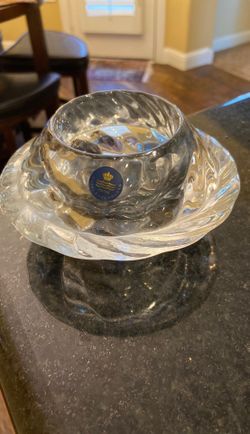 Royal Copenhagen crystal candle holder
