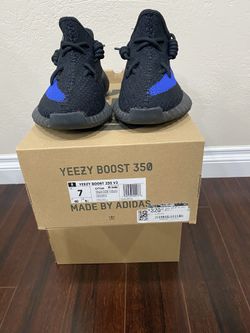 Yeezy Boost 350 Black/Daz Blue Size 7 Men’s