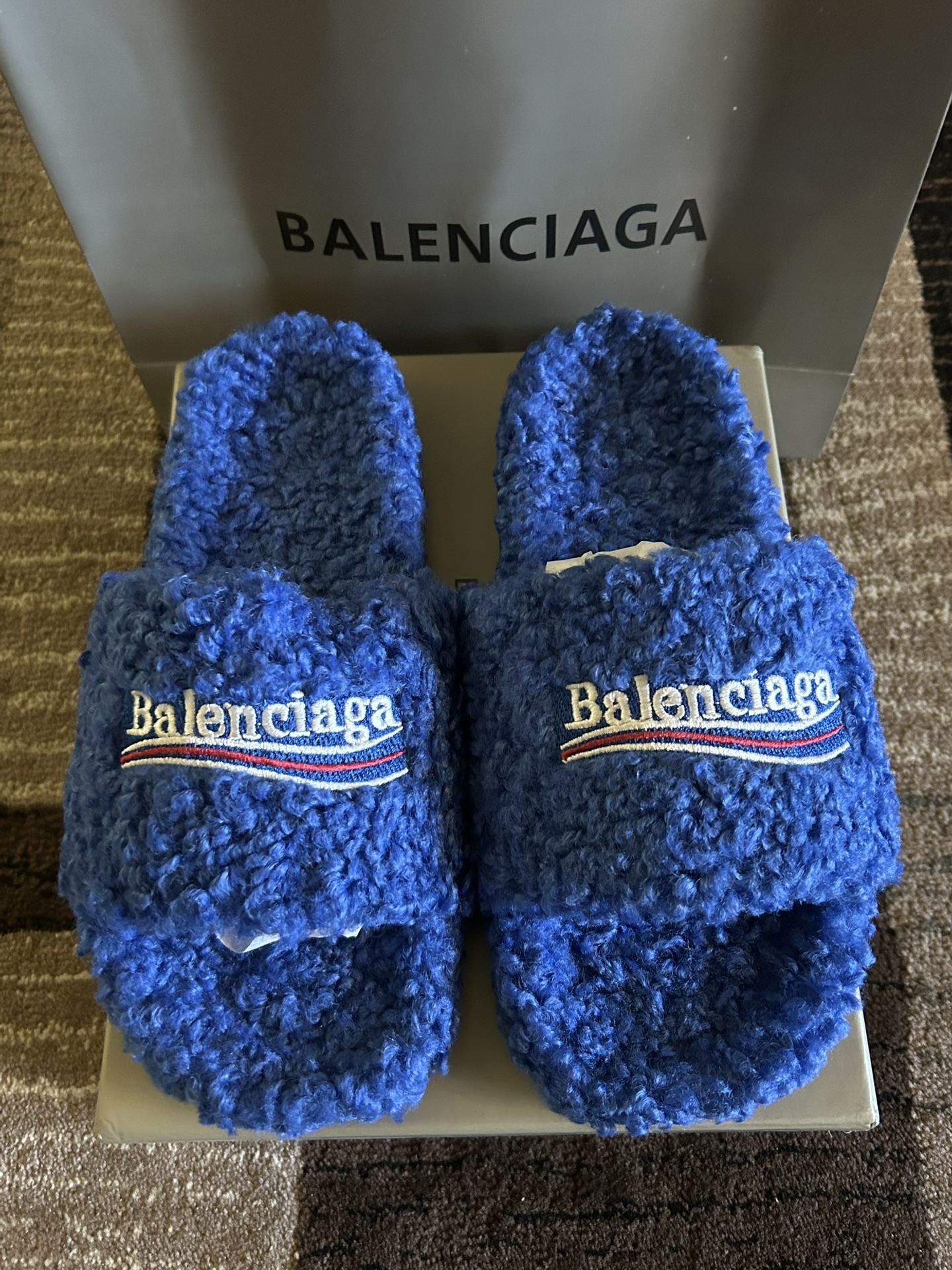 Balenciaga Fur Slides