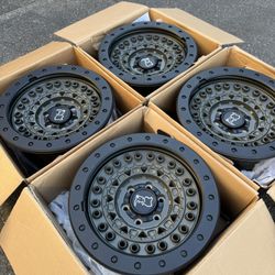 18” Black Rhino Barricade 6x135 Wheels Olive Green Finish  Ford F-150 And Raptor Off-Road Rims Rines