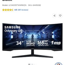Samsung 34 Inch Ultra Wide Monitor 