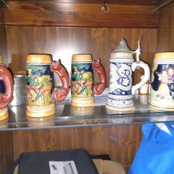 Antique German Beer Mugs