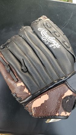 Baseball glove with ball