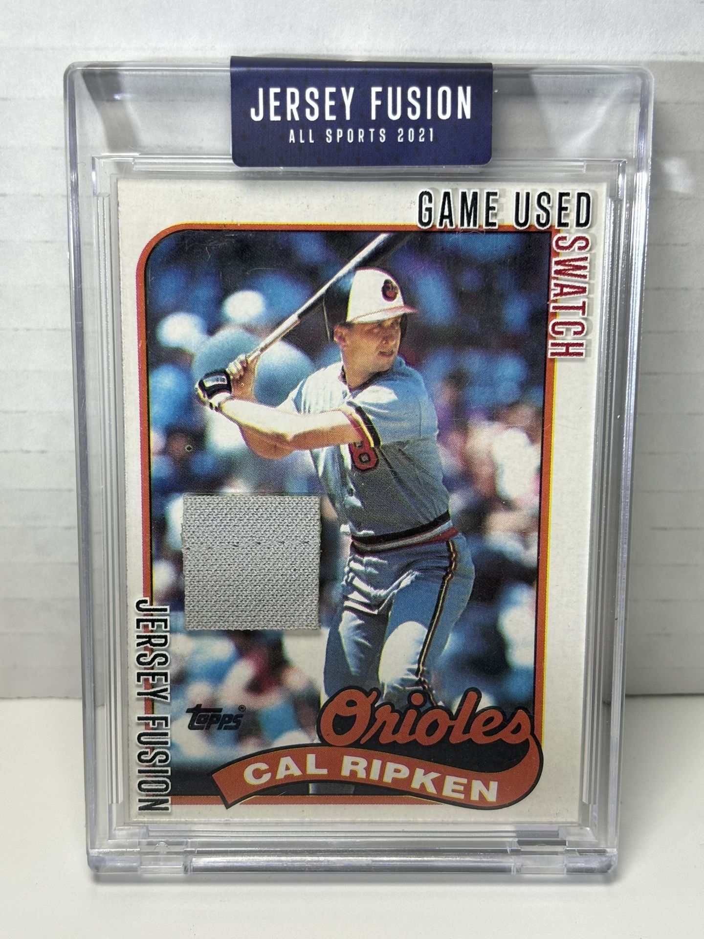 1989 Topps Cal Ripken Jr. #250 Baltimore Orioles jersey patch 