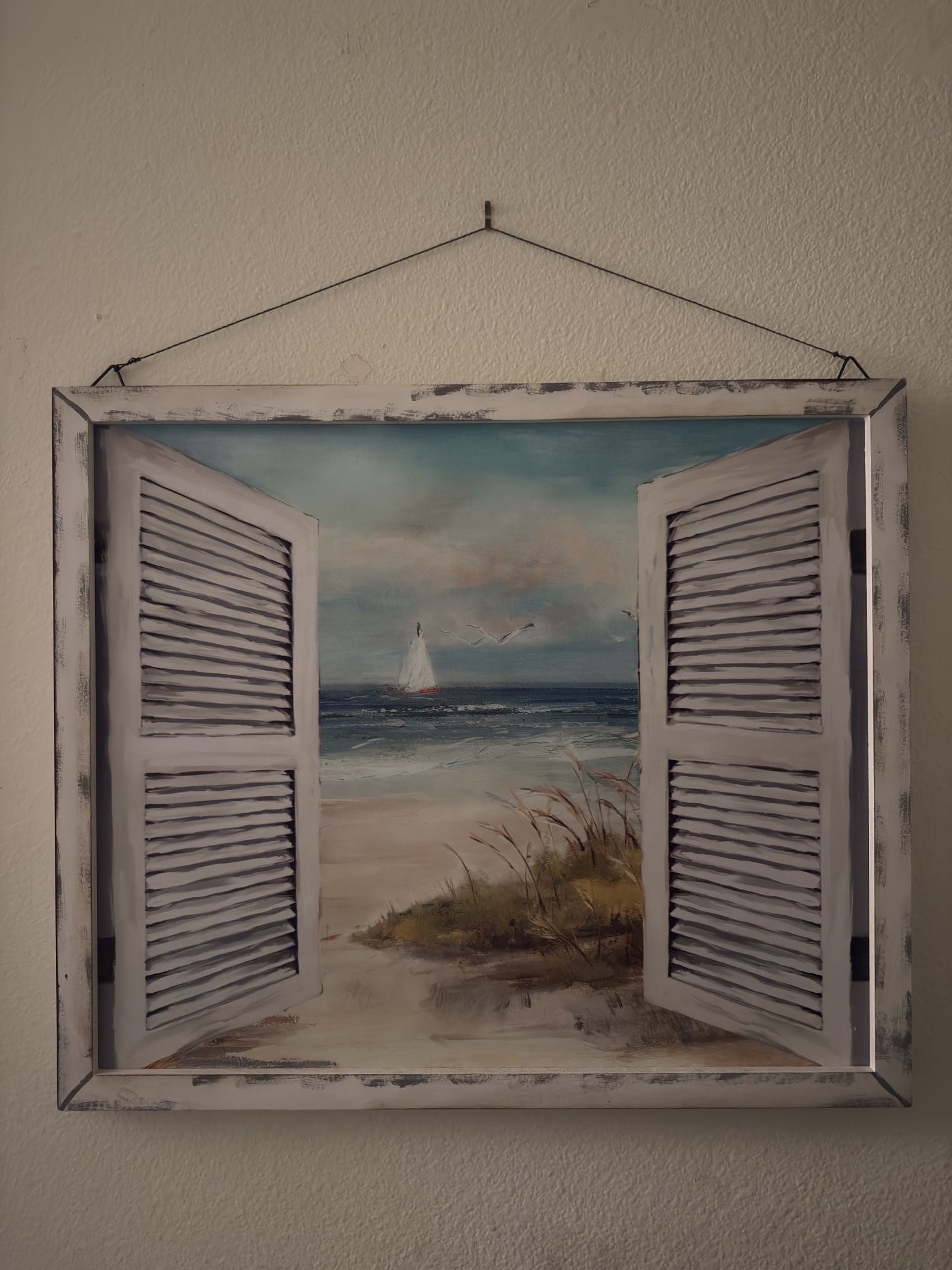Beach Ocean Window Wall Picture