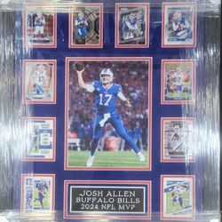 Bills Josh Allen Custom-Framed 1-of-1 10-Card Display Piece 