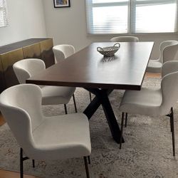 Cooper Topped Dining Table  with Chairs 