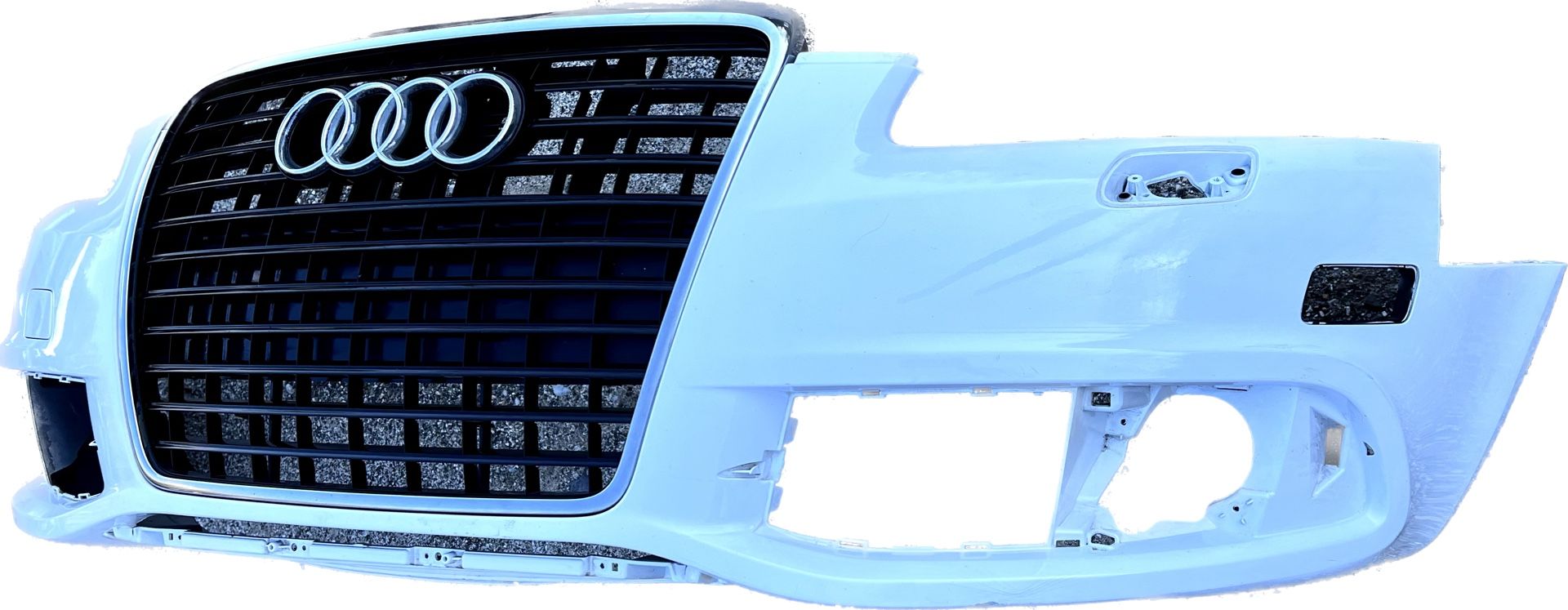 2009 2010 2011 AUDI A6 S LINE FRONT BUMPER WHITE ORIGINAL + GRILLE