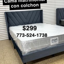 Queen Size Bed Frame With Mattress $299 Only 