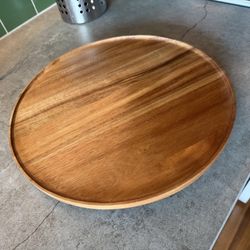 13” Acacia Wood Lazy Susan