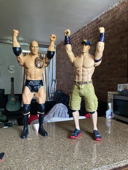 THE ROCK & JOHN CENA 2014 31" Huge Action Figure Wrestling WWE RARE!! WICKED cool TOYS