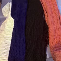 Hand made knit scarfs 