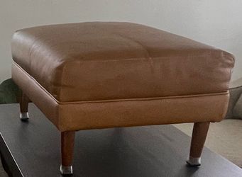 Leather ottoman