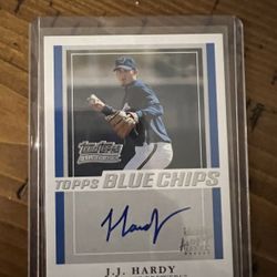 JJ Hardy Blue Chips Rookie Autograph Brewers