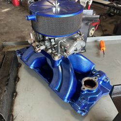 BBC. Dart Style Intake And Carb W/flame Arrester 