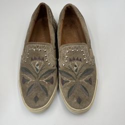 Frye Ivy Embroidered Studded Shoes Slip On Loafers Women’s Size 8 