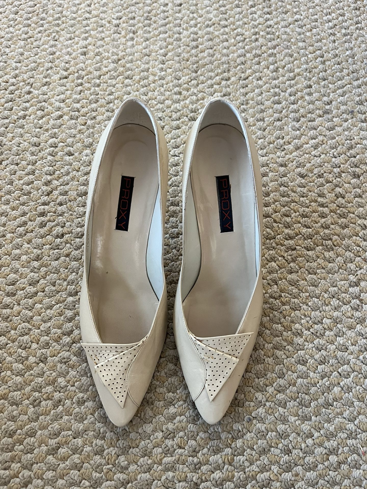 Proxy Cream Leather Heels 10