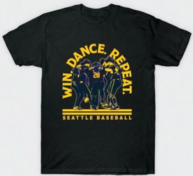 Sale***Seattle Baseball Win-Dance-Repeat soft cotton shirts ***READ BELOW