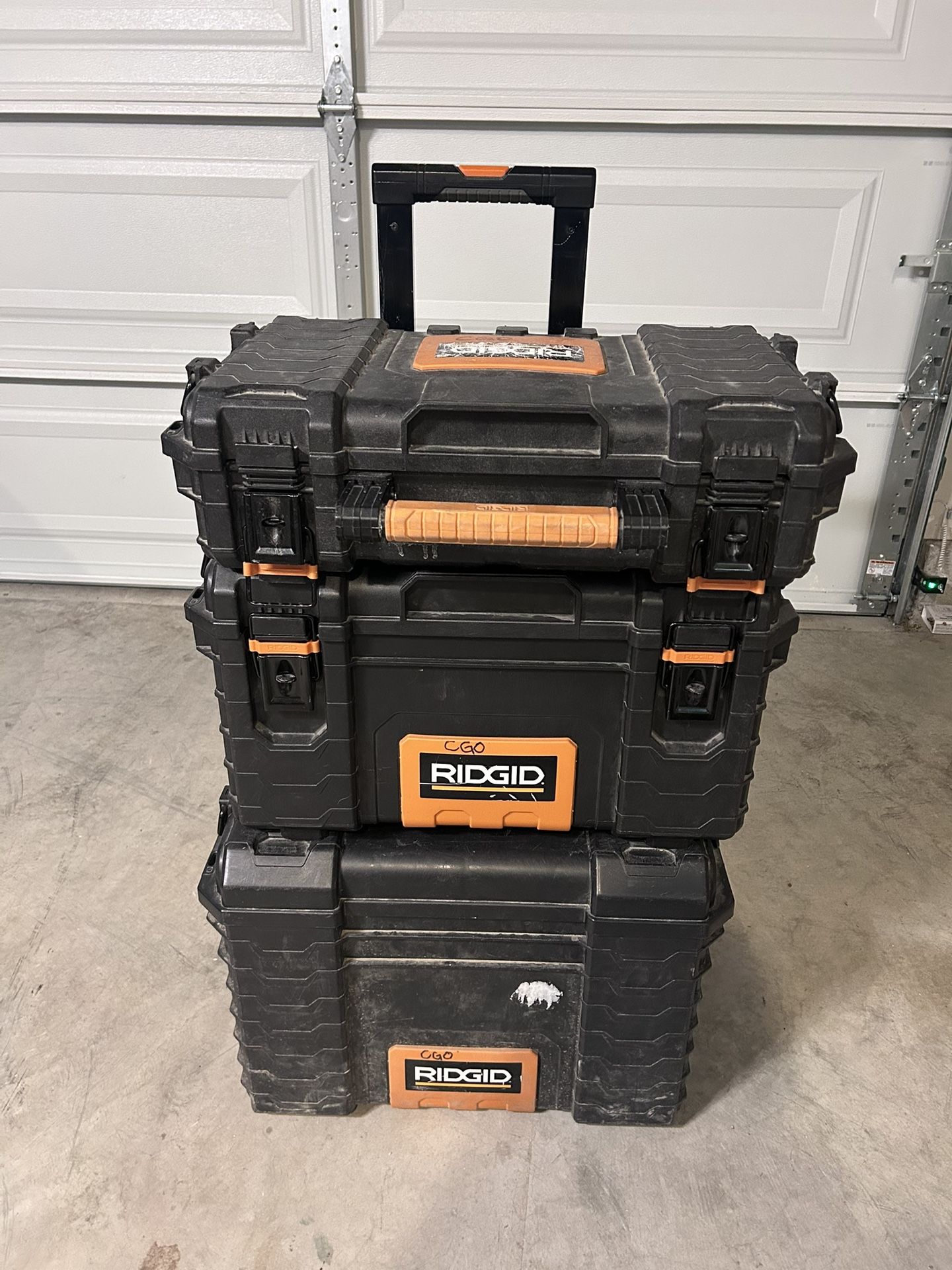 Rigid Tool Storage Boxes - 3 Boxes 