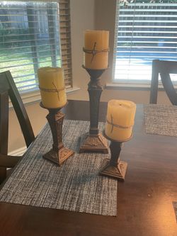Set of 3 heavy candle set