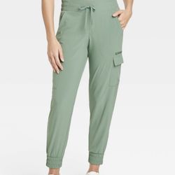 Women's Taupe Cargo Jogger Pants