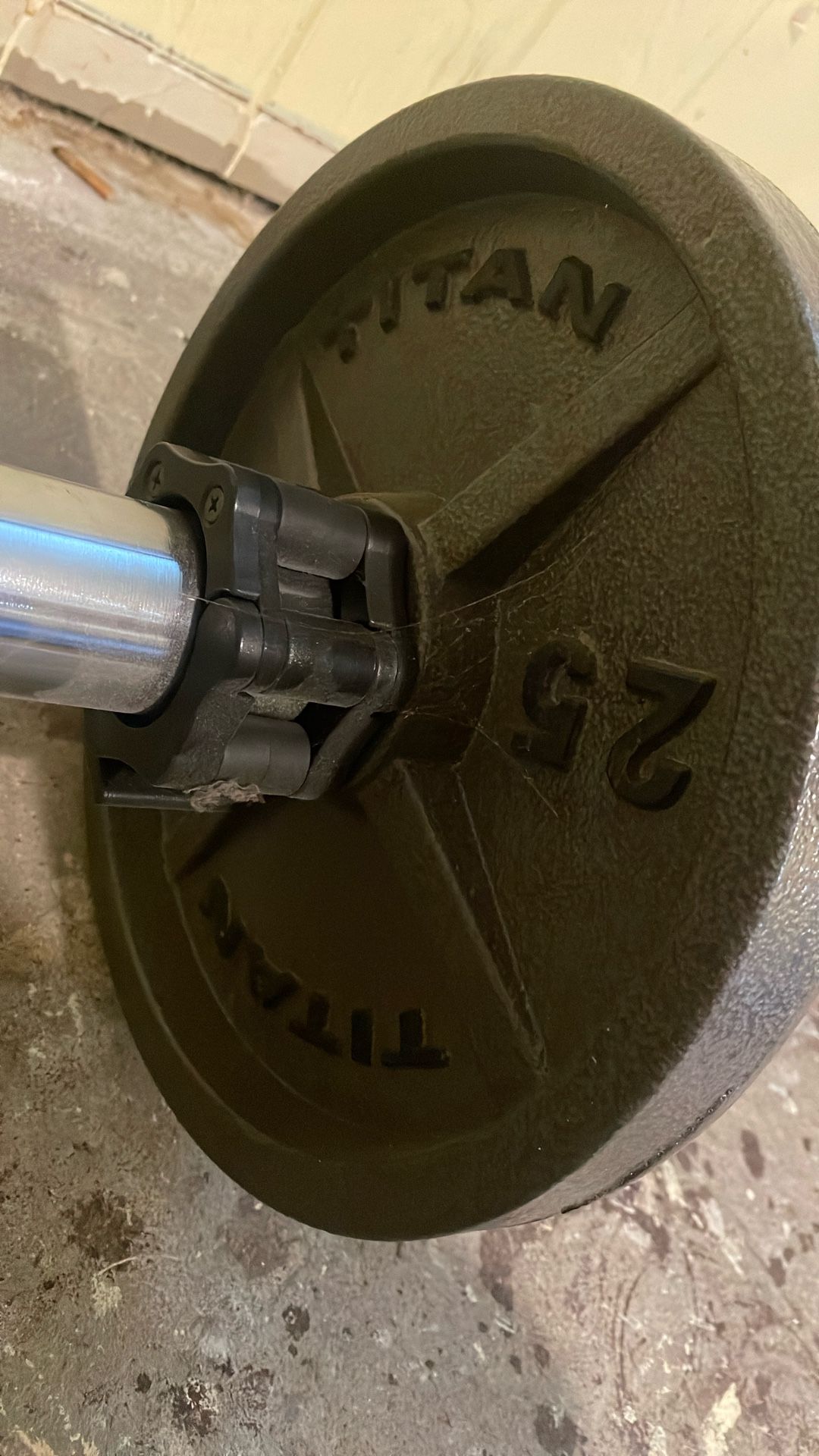 25 Lb Plates With Bar/clips And Bench If You Want For Cheap