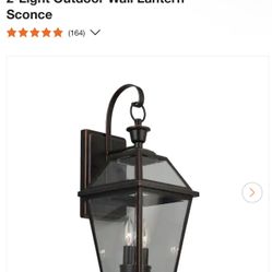 Home Decorators Collection 20.25 in. French Quarter Gas Style 2-Light Outdoor Wall Lantern Sconce