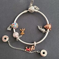 Authentic Pandora Silver Bracelet Charms