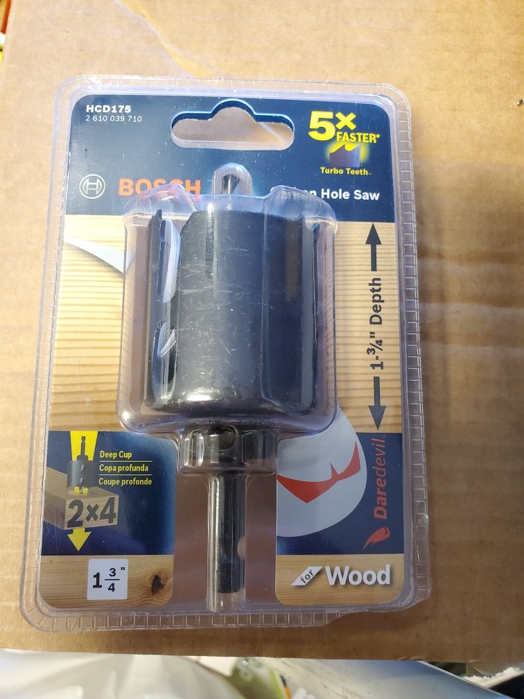 Bosch Daredevil 1-3/4 in. Wood Hole Saw with Arbor