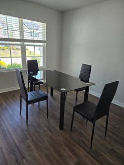 Modern Dining Table Set with 4 Chairs – $399